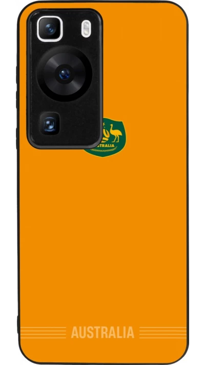 Coque Huawei P60 - Silicone rigide noir Maillot de football Australie 2026 personnalisable