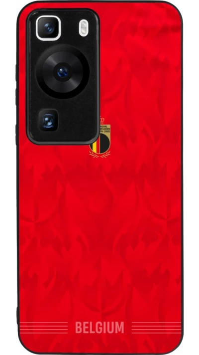Coque Huawei P60 - Silicone rigide noir Maillot de football Belgique 2026 personnalisable