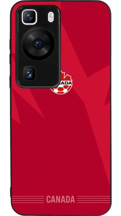 Coque Huawei P60 - Silicone rigide noir Maillot de football Canada 2026 personnalisable