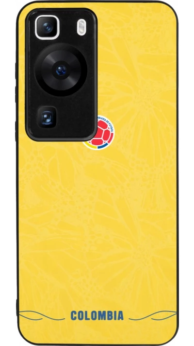 Coque Huawei P60 - Silicone rigide noir Maillot de football Colombie 2026 personnalisable