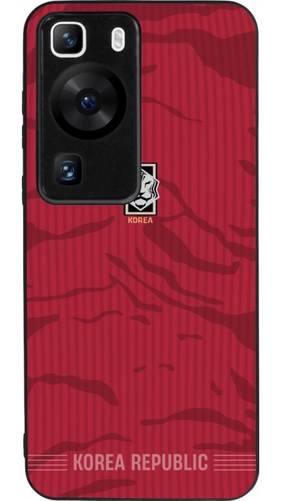 Huawei P60 Case Hülle - Silikon schwarz Südkorea 2026 personalisierbares Fussballtrikot