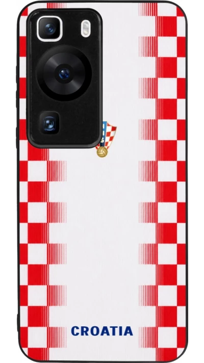 Coque Huawei P60 - Silicone rigide noir Maillot de football Croatie 2026 personnalisable