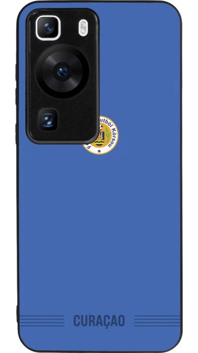 Coque Huawei P60 - Silicone rigide noir Maillot de football Curaçao 2026 personnalisable