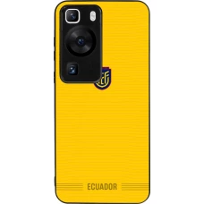 Coque Huawei P60 - Silicone rigide noir Maillot de football Équateur 2026 personnalisable