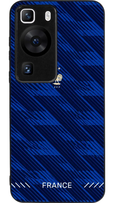 Coque Huawei P60 - Silicone rigide noir Maillot de football France 2026 personnalisable