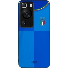 Coque Huawei P60 - Silicone rigide noir Maillot de football Italie 2022 personnalisable