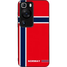 Huawei P60 Case Hülle - Silikon schwarz Norwegen 2026 personalisierbares Fussballtrikot