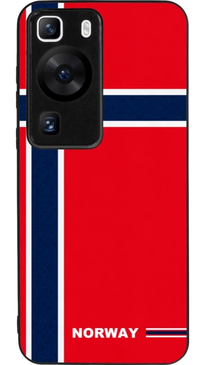 Huawei P60 Case Hülle - Silikon schwarz Norwegen 2026 personalisierbares Fussballtrikot