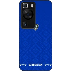 Coque Huawei P60 - Silicone rigide noir Maillot de football Ouzbékistan 2026 personnalisable