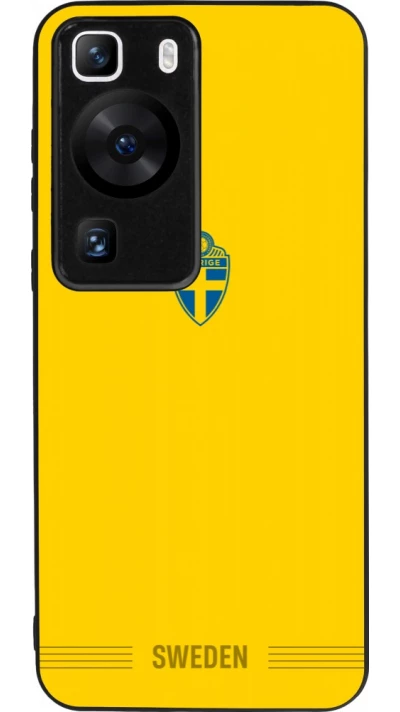 Huawei P60 Case Hülle - Silikon schwarz Schweden 2026 personalisierbares Fussballtrikot