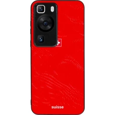 Coque Huawei P60 - Silicone rigide noir Maillot de football Suisse 2026 personnalisable