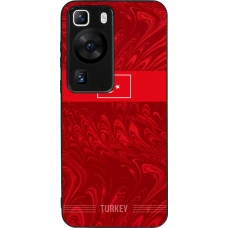 Huawei P60 Case Hülle - Silikon schwarz Türkei 2026 personalisierbares Fussballtrikot