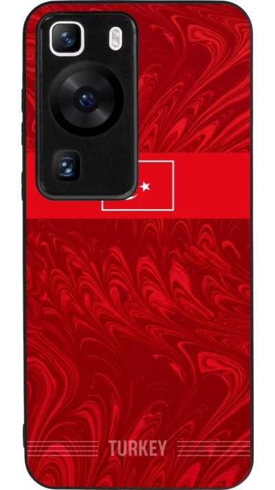 Huawei P60 Case Hülle - Silikon schwarz Türkei 2026 personalisierbares Fussballtrikot