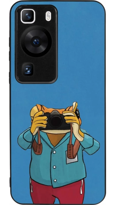 Coque Huawei P60 - Silicone rigide noir Frog with camera DTMF