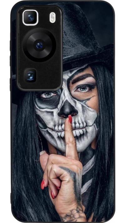 Coque Huawei P60 - Silicone rigide noir Halloween 18 19