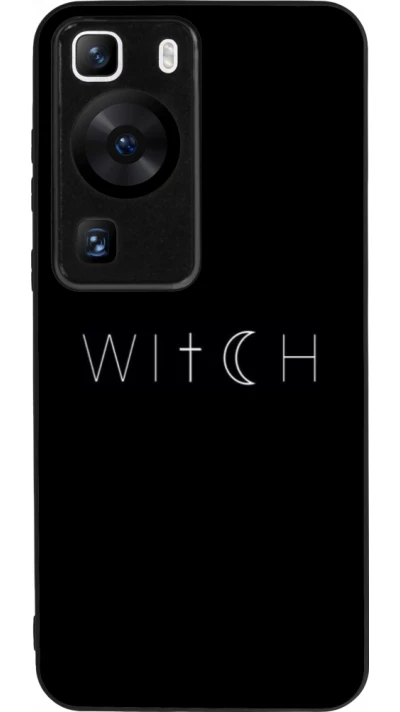 Coque Huawei P60 - Silicone rigide noir Halloween 22 witch word