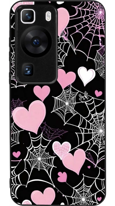 Coque Huawei P60 - Silicone rigide noir Halloween 2024 girly
