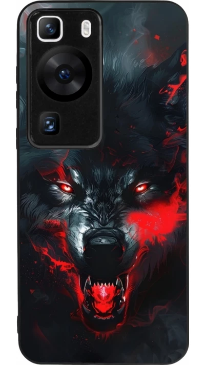 Coque Huawei P60 - Silicone rigide noir Halloween 2024 mad werewolf