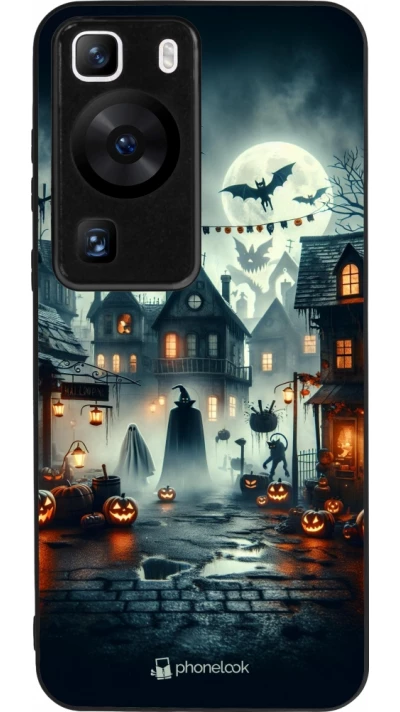 Coque Huawei P60 - Silicone rigide noir Halloween Spookville