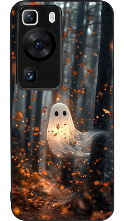 Coque Huawei P60 - Silicone rigide noir Halloween 2025 Ghost in the forest