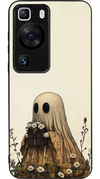 Coque Huawei P60 - Silicone rigide noir Halloween 2025 Ghost gardener