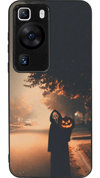 Coque Huawei P60 - Silicone rigide noir Halloween 2025 Scream