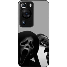 Coque Huawei P60 - Silicone rigide noir Halloween 2026 Scream and Michael Myers