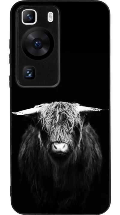 Coque Huawei P60 - Silicone rigide noir Highland calf black