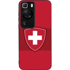 Coque Huawei P60 - Silicone rigide noir Hockey World Championship Ecusson Suisse