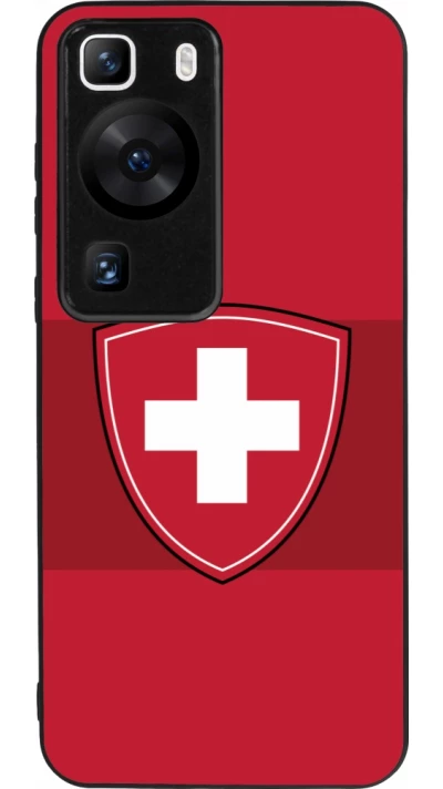 Coque Huawei P60 - Silicone rigide noir Hockey World Championship Ecusson Suisse