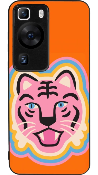 Coque Huawei P60 - Silicone rigide noir Lion colors 2026