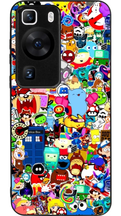 Huawei P60 Case Hülle - Silikon schwarz Mixed cartoons