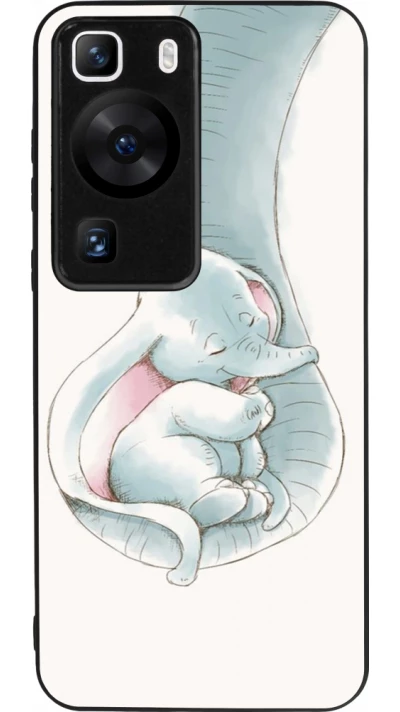 Huawei P60 Case Hülle - Silikon schwarz Mom 1903