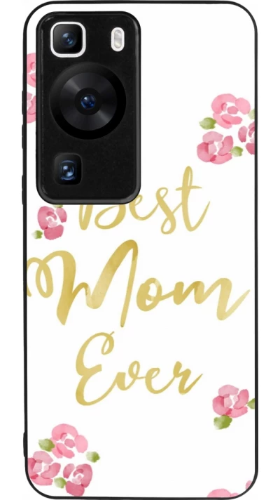 Huawei P60 Case Hülle - Silikon schwarz Mom 2024 best Mom ever