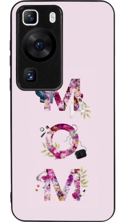 Huawei P60 Case Hülle - Silikon schwarz Mom 2024 girly mom