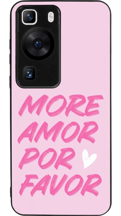 Huawei P60 Case Hülle - Silikon schwarz More amor porfavor
