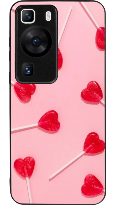 Huawei P60 Case Hülle - Silikon schwarz Saint Valentines Day 26 Lollipop