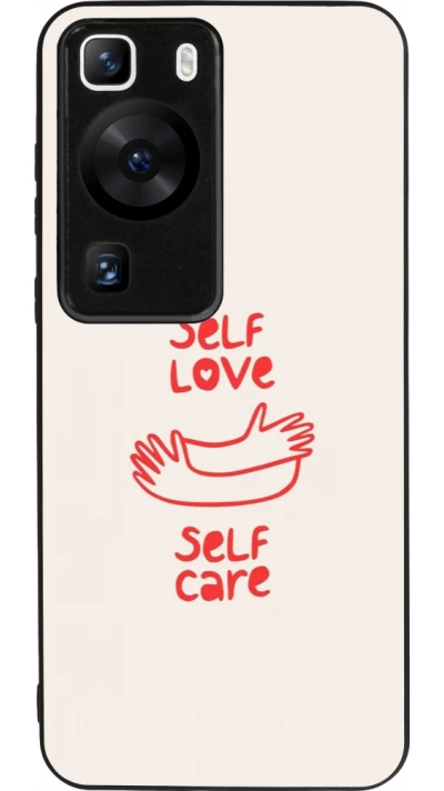Huawei P60 Case Hülle - Silikon schwarz Saint Valentines Day 26 Self love self care
