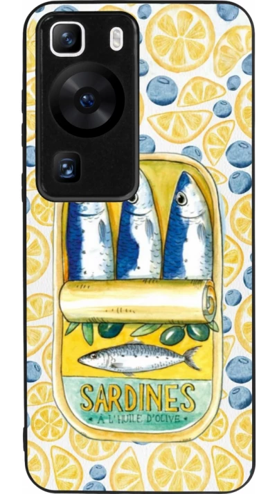 Huawei P60 Case Hülle - Silikon schwarz Sardines in oil 2026