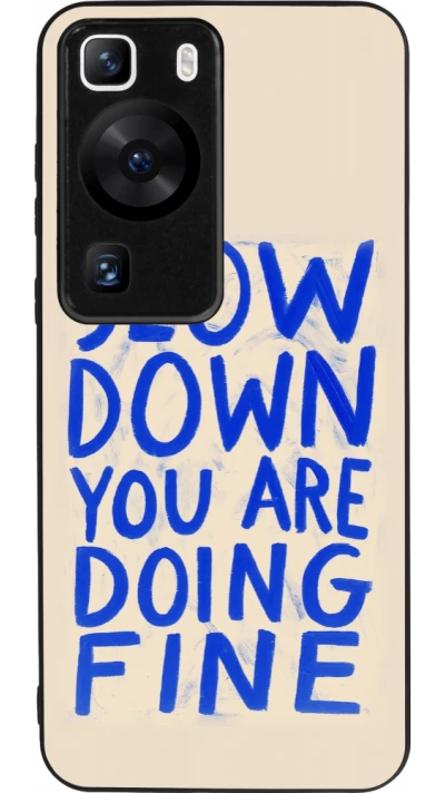 Huawei P60 Case Hülle - Silikon schwarz Slow down 2026