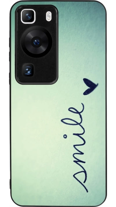 Huawei P60 Case Hülle - Silikon schwarz Smile