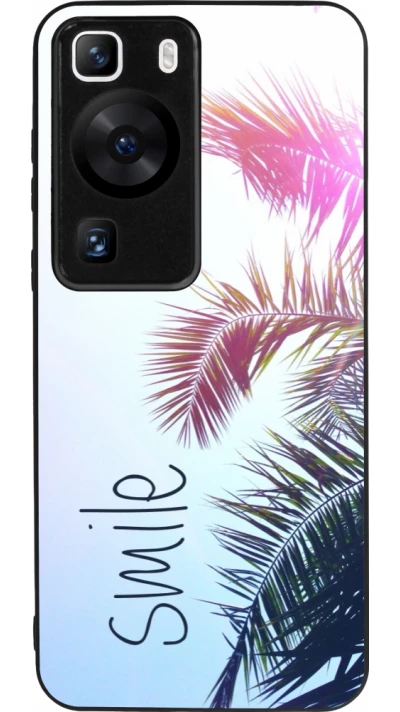 Huawei P60 Case Hülle - Silikon schwarz Smile 05
