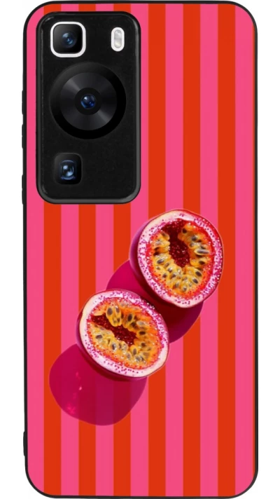 Huawei P60 Case Hülle - Silikon schwarz Passion fruit Summer 2026