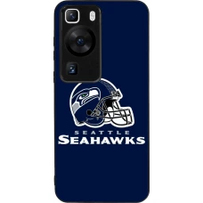 Coque Huawei P60 - Silicone rigide noir Super Bowl 26 Seattle 3
