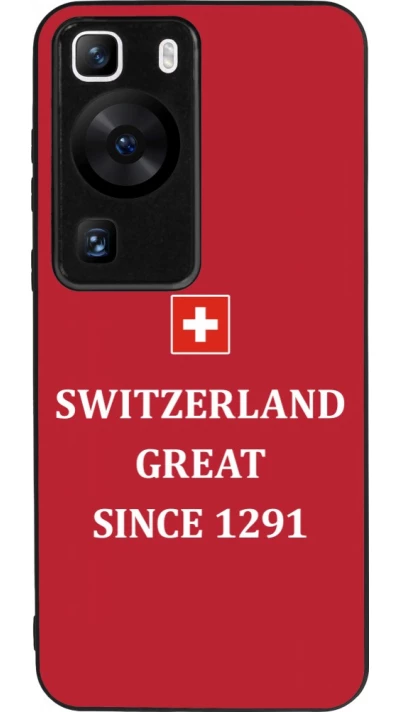 Huawei P60 Case Hülle - Silikon schwarz Switzerland Great Since 1291