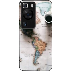 Huawei P60 Case Hülle - Silikon schwarz Travel 01