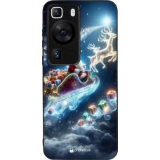 Huawei P60 Case Hülle - Silikon schwarz Weihnachten 2023 Verzauberter Weihnachtsmann