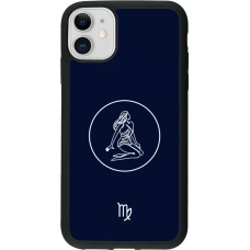 Coque iPhone 11 - Silicone rigide noir Astrologie Vierge
