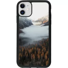 iPhone 11 Case Hülle - Silikon schwarz Autumn 22 forest lanscape