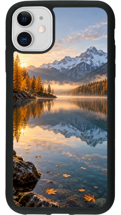 Coque iPhone 11 - Silicone rigide noir Autumn 26 Autumn lake